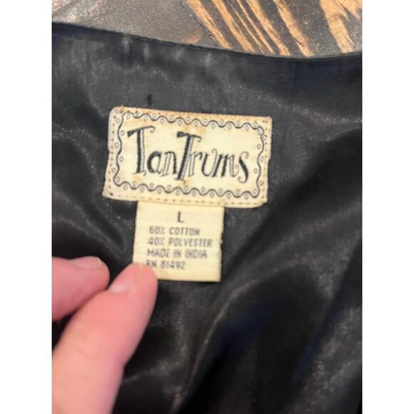 VTG Tantrums Vest Women Large Colorful Grunge Art to Wear Adjustable Patchwork - Picture 2 of 6